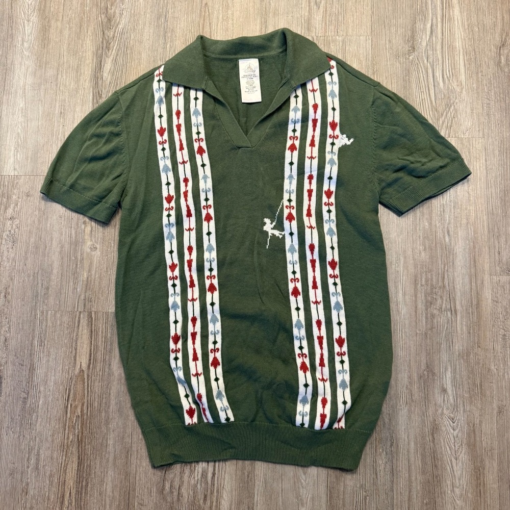 Disney Mens Small Bobsled Matterhorn Polo Sweater